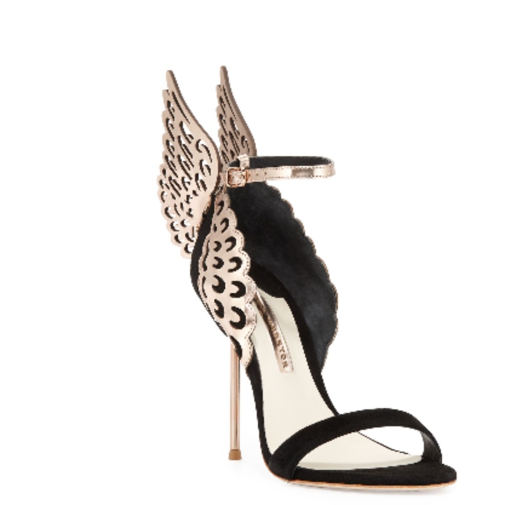 Sophia Webster Evangeline Black /Rose Gold Sandal